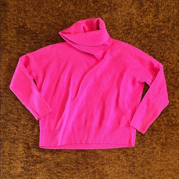 Anthropologie Sweaters - Anthropologie Bright Pink Turtleneck Sweater